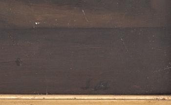 OKÄND KONSTNÄR, olja på pannå, bär monogramsignatur. Holland, 17/1800-tal.