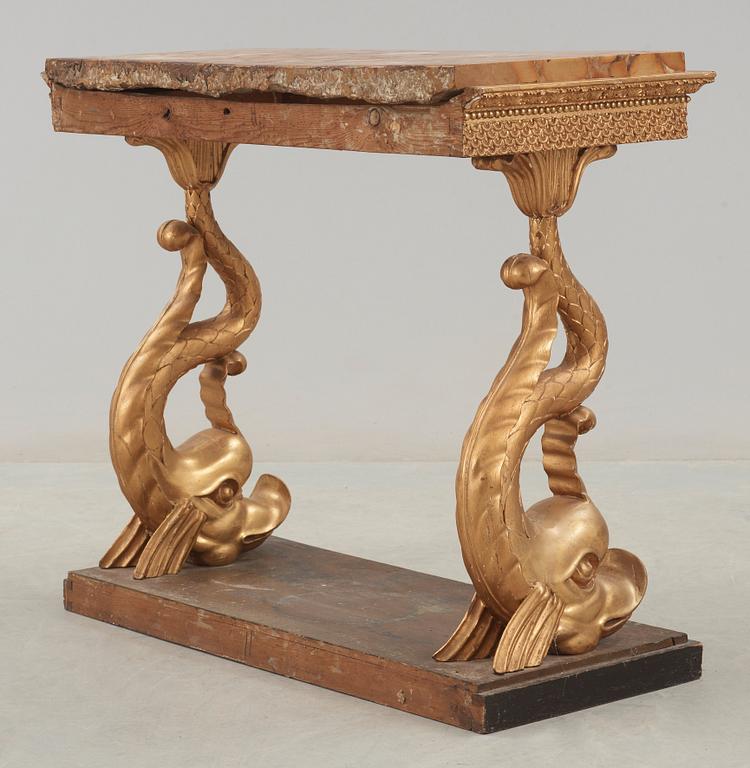 A Swedish Empire early 19th century console table.