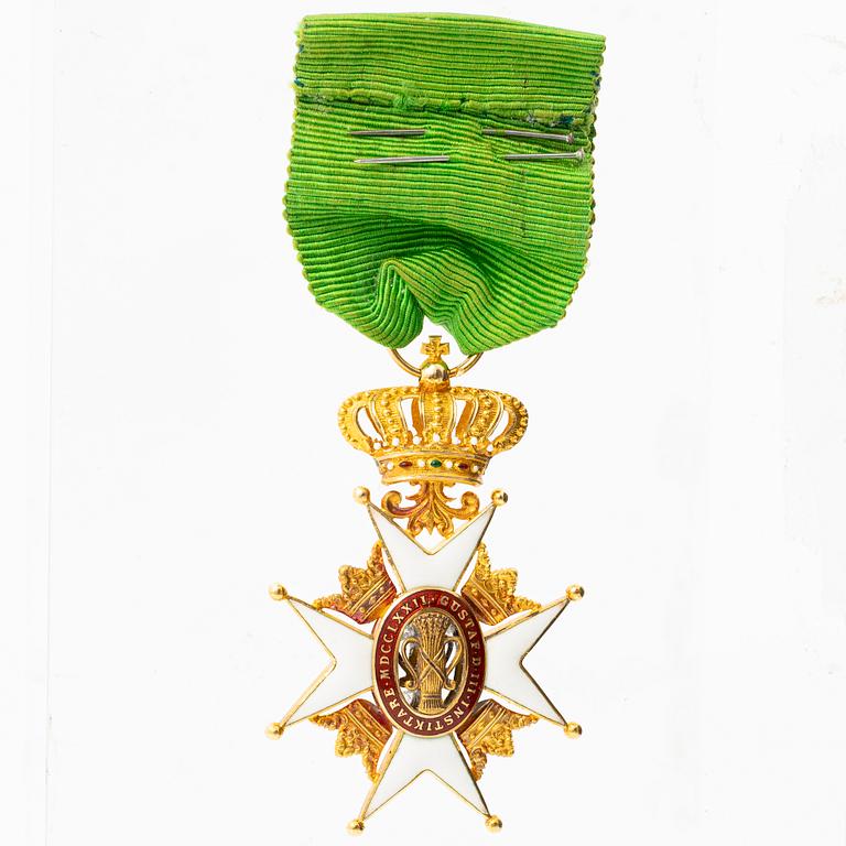 Order of Vasa, Sweden, knight's badge,
