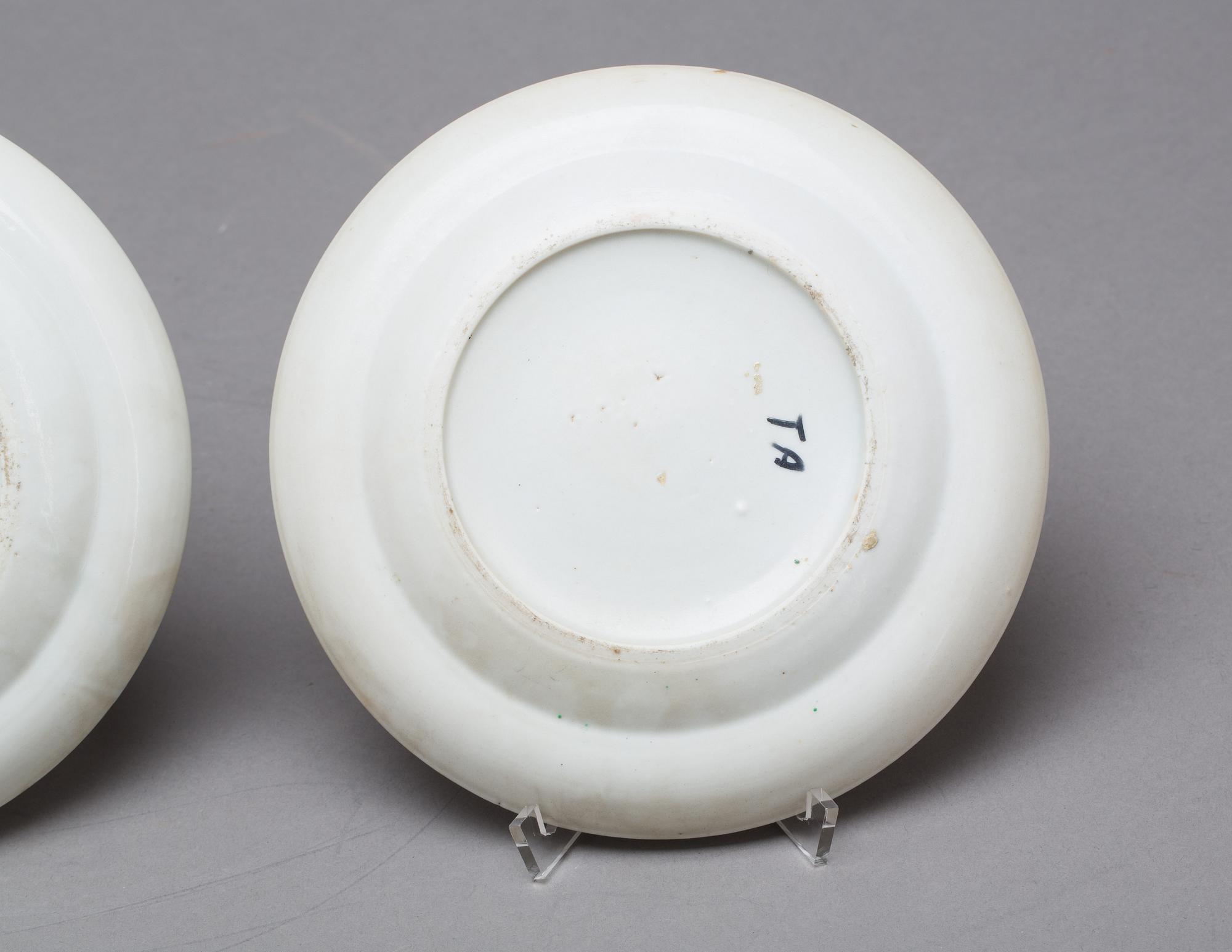 TALLRIKAR, 6 st, porslin, Kina, 1800-tal.