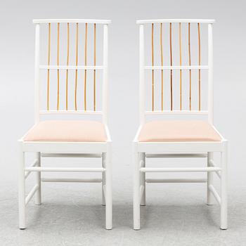 Josef Frank, Chairs, 4 pcs, model B 2025, Svenskt Tenn, after 1985.
