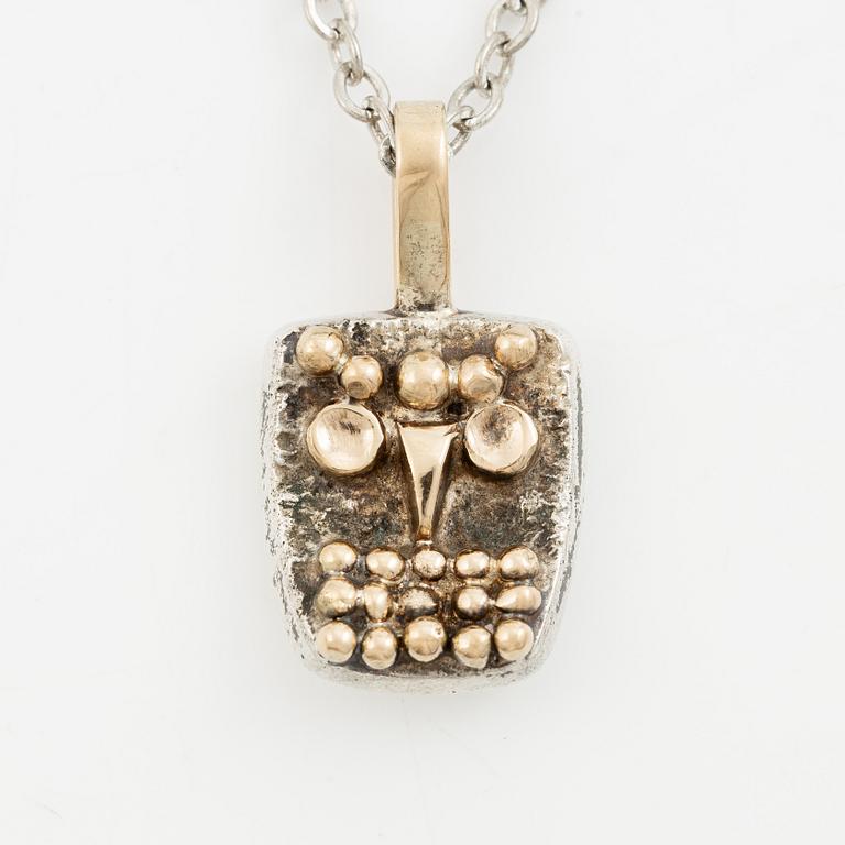 Sven-Erik Högberg, attributed to, pendant with chain, silver, Gothenburg.
