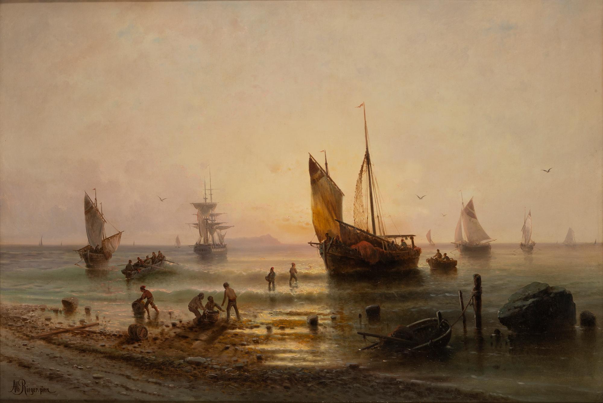 ALBERT RIEGER, oil on canvas, signed.