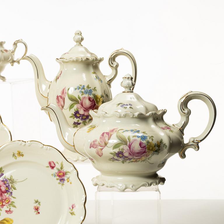 A 96-piece dinner, coffe and tea porcelain service, "Pompadour", Rosenthal, Germany.