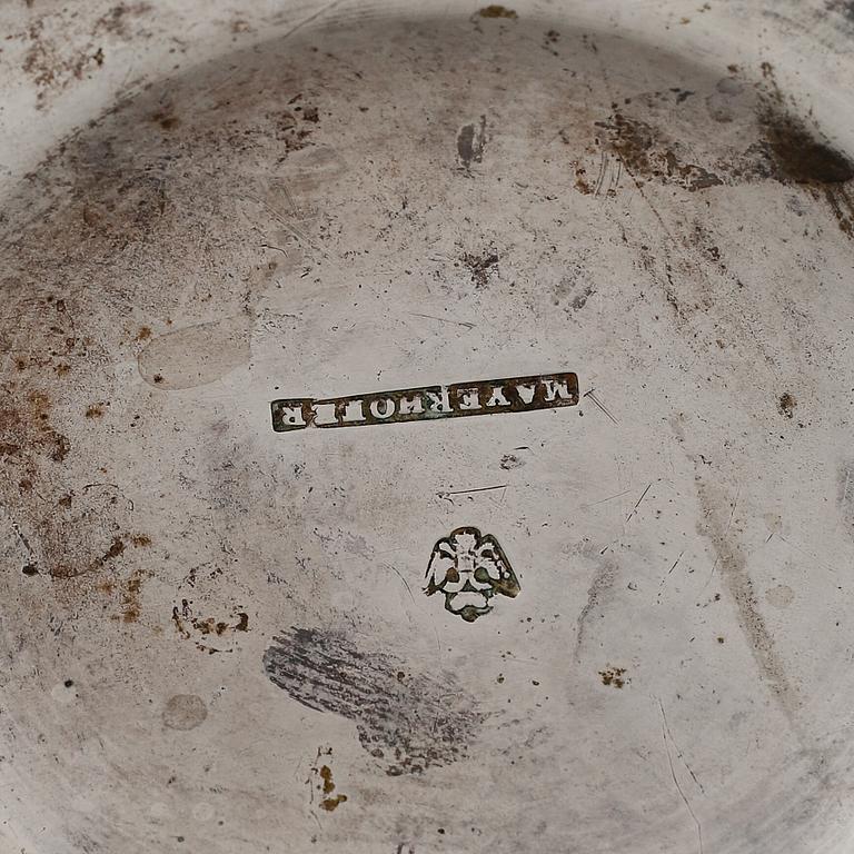 Vin/champagne-kylare, ett par, nysilver, Meyerhoff, Wien, Österike, 1800-tal.