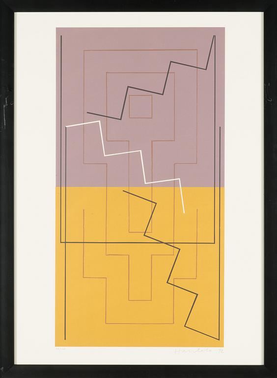 Jorma Hautala, serigrafia, signeerattu ja päivätty -92, numeroitu 48/100.