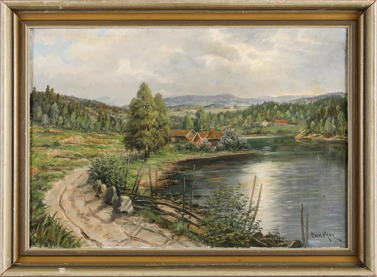 CARL MOE, olja på duk, signerad.