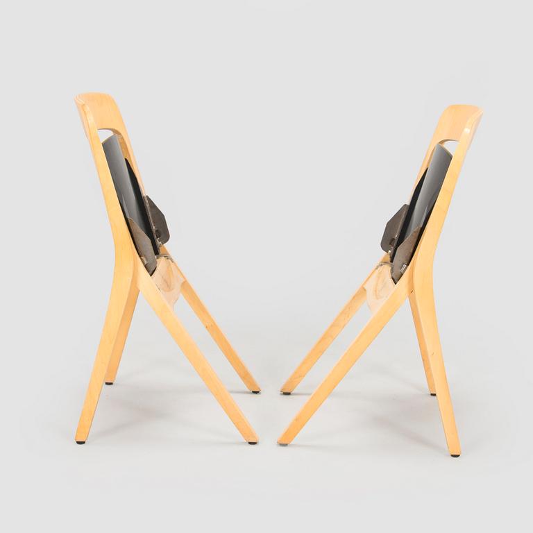 Carl-Johan Boman, a pairof  folding chairs, a pair "Boman", Wilh. Schauman furniture factory, Jyväskylä 1960s.