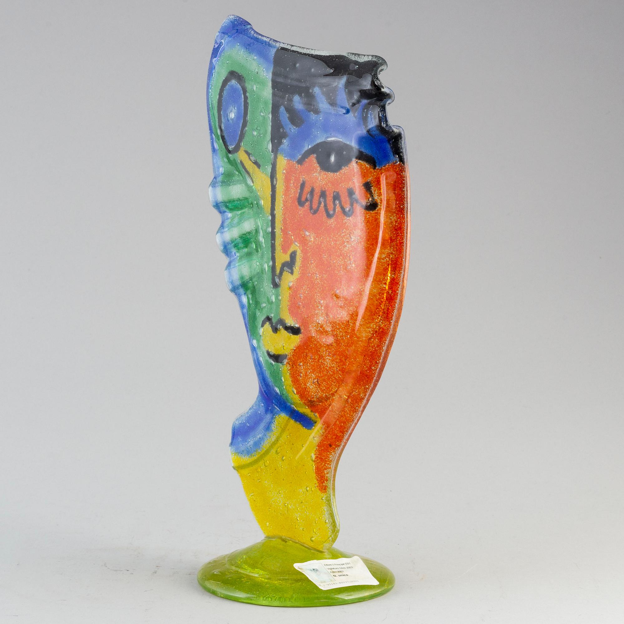 SILVIO VIGLIATURO, glasskulptur, signerad och daterad -02.