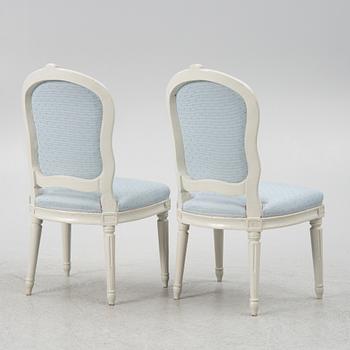 Stolar, ett par, gustavianska, 1700-talets andra hälft.