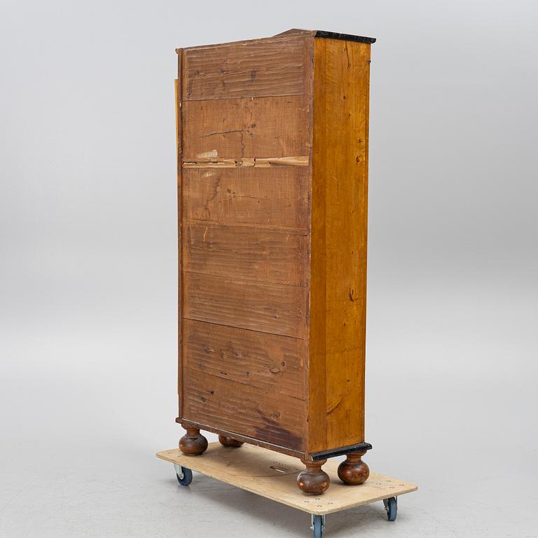 Empire, A Swedish Birch Book Cabinet, late Empire, 19th century.