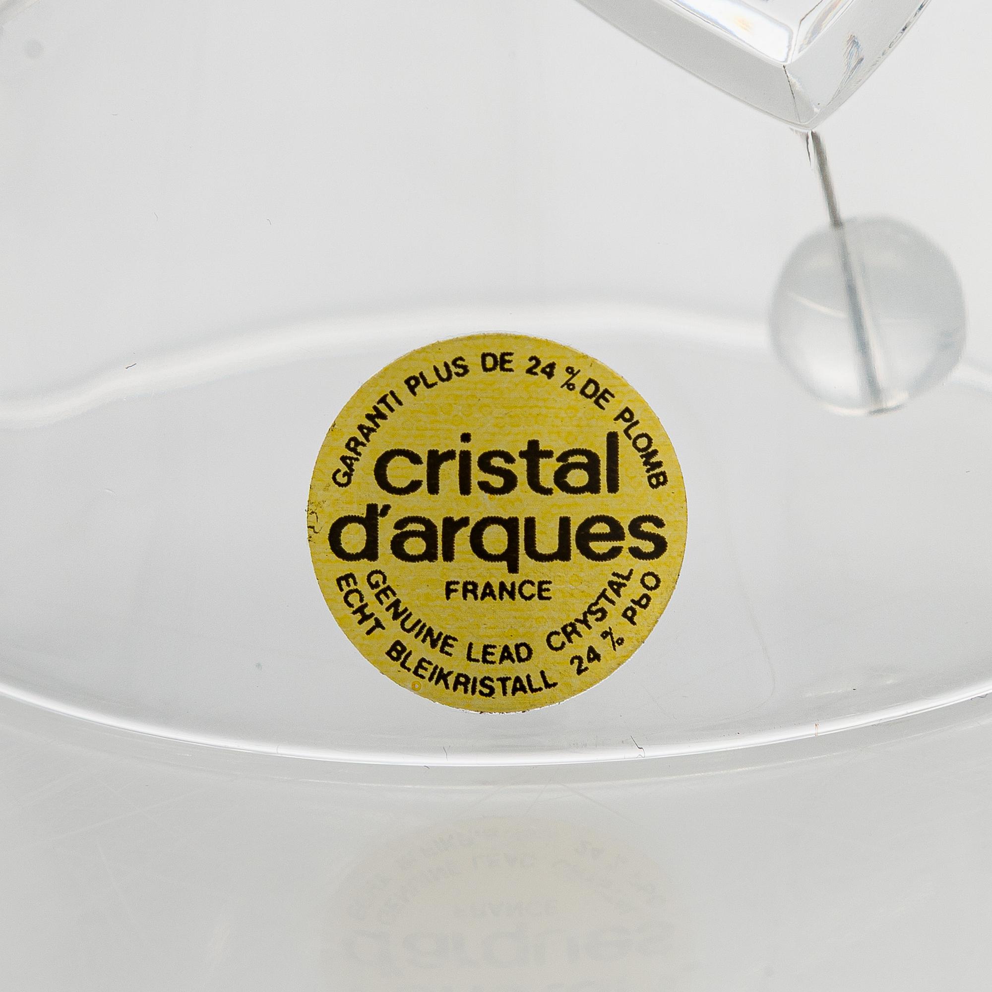 Jälkiruokamaljoja / samppanjalaseja, 12 kpl Waterford ja pöytäkello, 1960/70-luku.