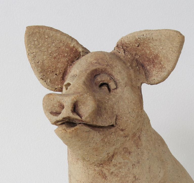 SKULPTURGRUPP, 4 delar, stengods, Klaes Göran Klaesson, Klase J:r, Höganäs, stämpelsign.