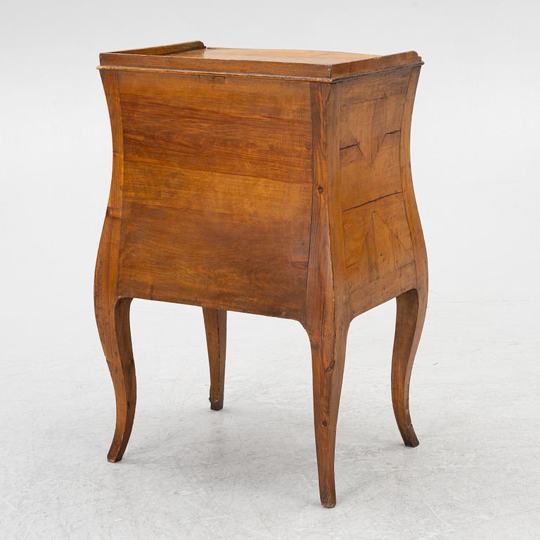 A Swedish rococo chamberpot cupboard, later part 18th century.