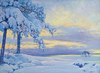 Alfred Collin, WINTER LANDSCAPE.