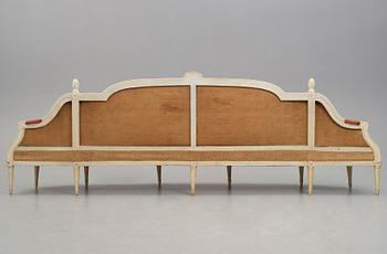 A Gustavian late 18th century sofa Confidante.