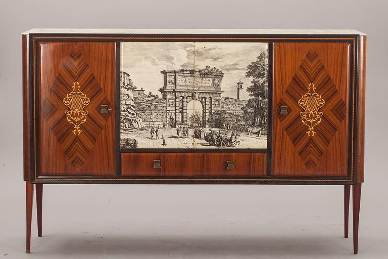 SIDEBOARD/BARSKÅP, Italien 1950-tal.