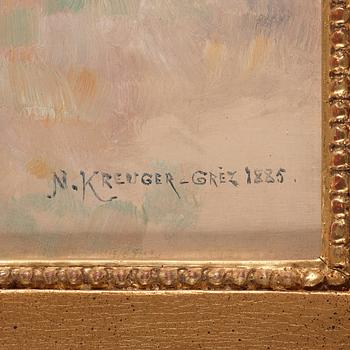 Nils Kreuger, "Halmstack på åkern" (Haystack in the field).