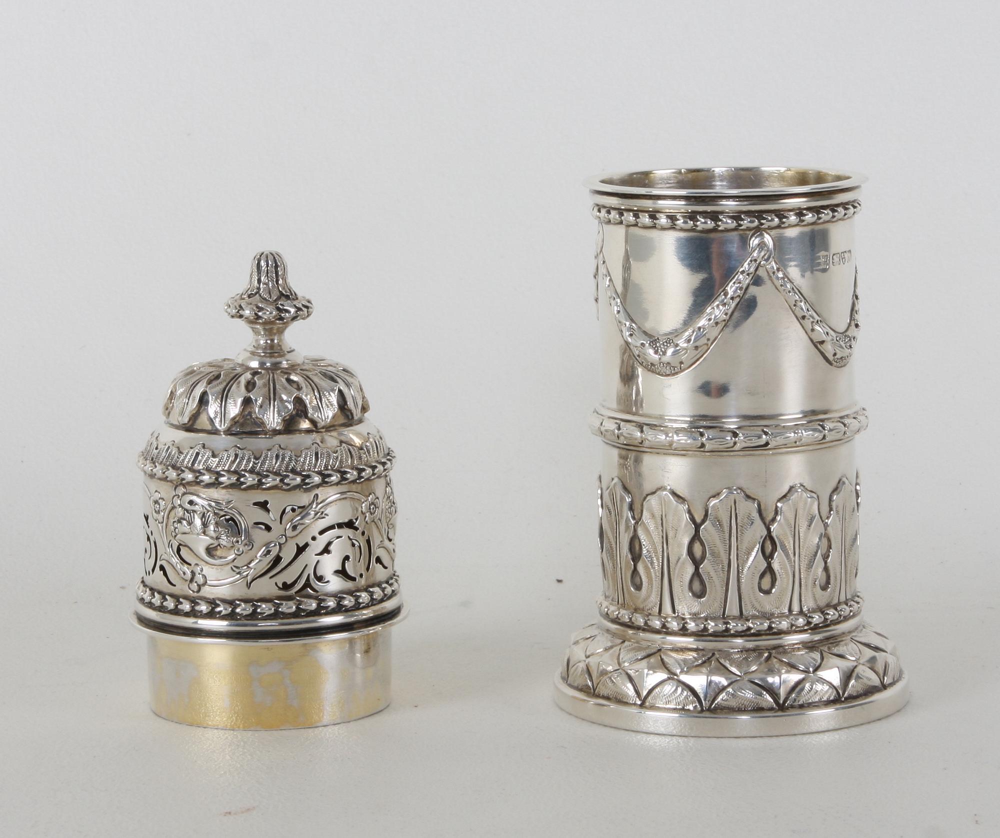 SOCKERSTRÖARE. Silver, Chester, 1900-talets början, gustaviansk stil.