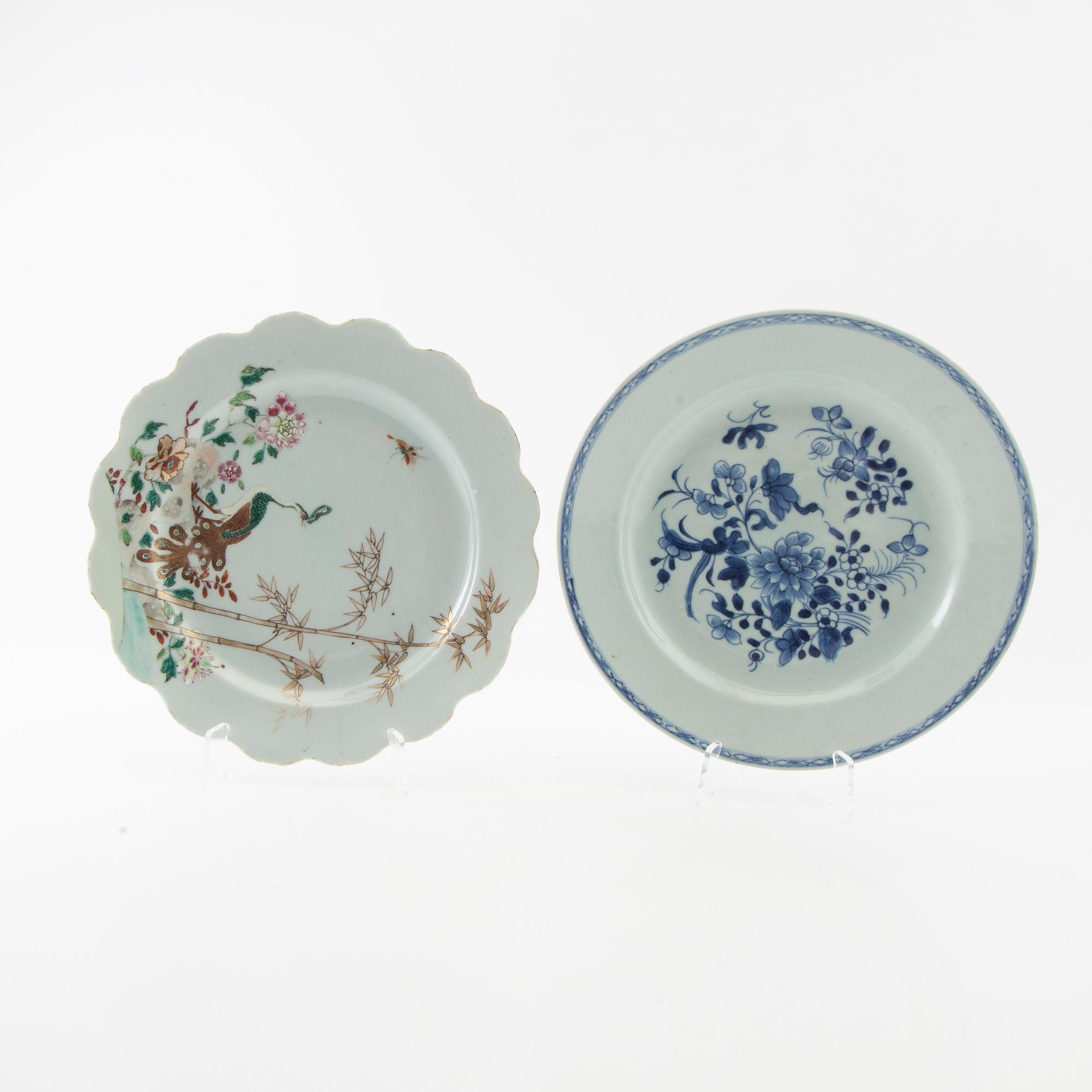 Plates 2 pcs. porcelain China, 18th century,.