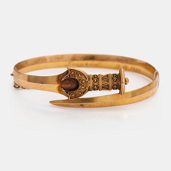 C. I. Fleinert, A 17K-20K gold bracelet. Copenhagen late 19th century. Import Marked Otto Roland Mellin, Helsinki.