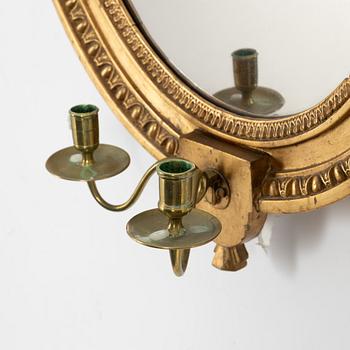 Mirror sconce, Gustavian style, first half of the 20th century.