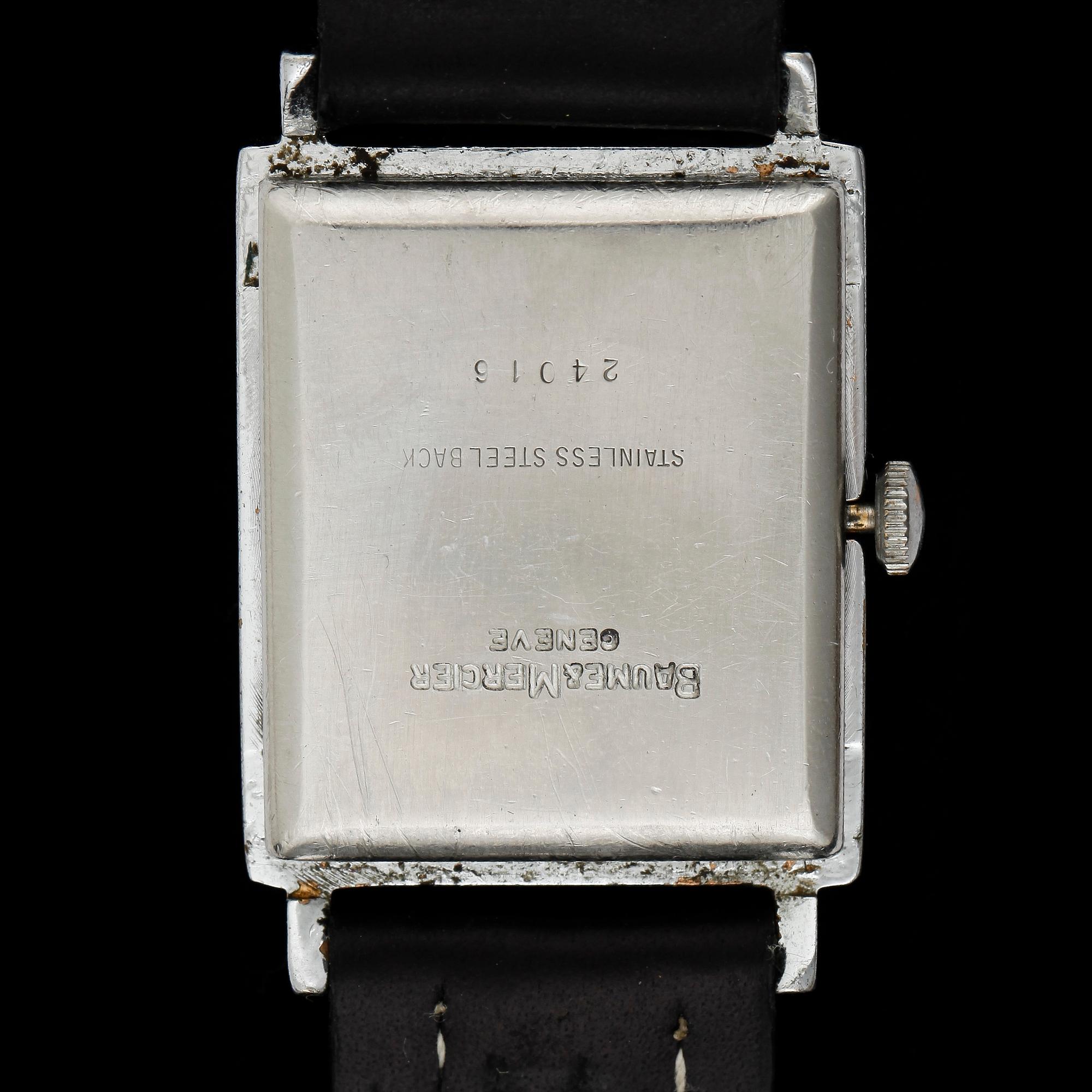 ARMBANDSUR, herr, Baume & Mercier, stål, 1950-tal.