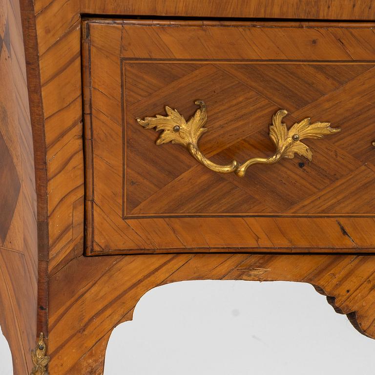 A Rococo chest of drawers by Johan Noraeus (master in Stockholm 1769-1781).