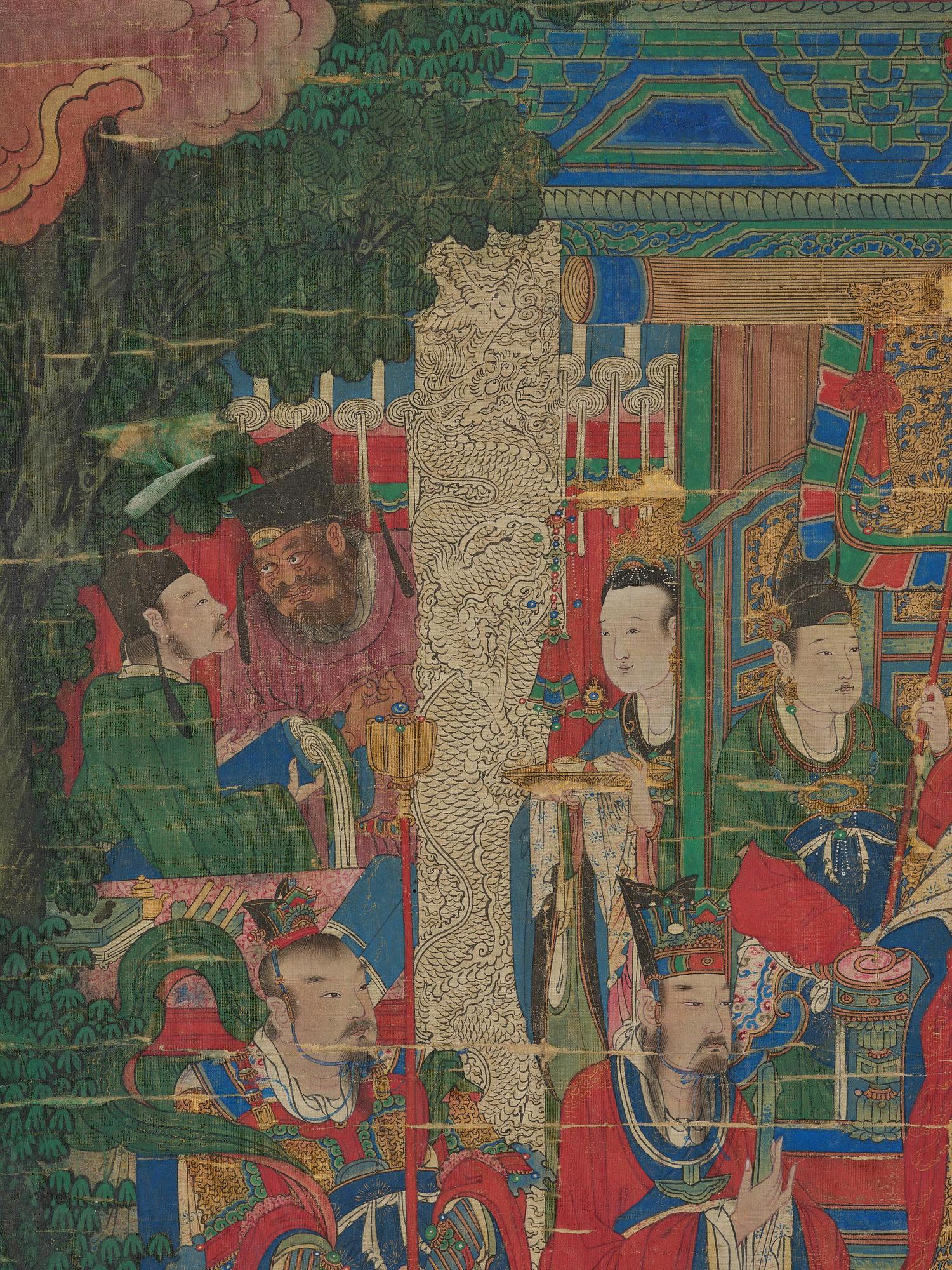 A large painting by anonymous artist, Qing dynasty, 18th/19th century.