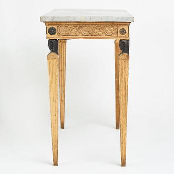 A late Gustavian late 18th century console table.