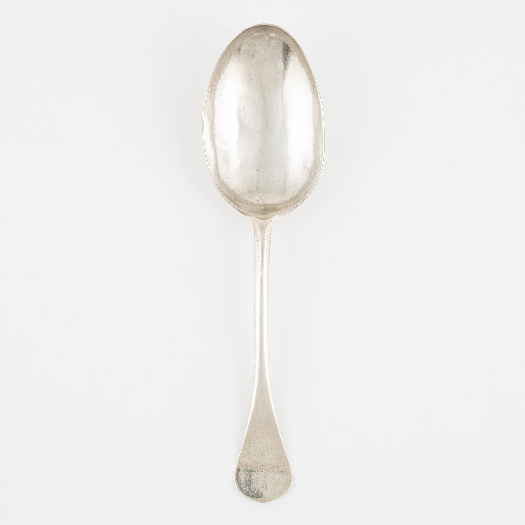 A Swedish Silver Rat-Tail Spoon, mark of Magnus Myrman, Norrköping before 1735.