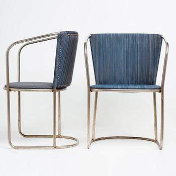 Axel Einar Hjorth, a pair of "Tösse" tubular steel armchairs, Nordiska Kompaniet, Sweden 1930.