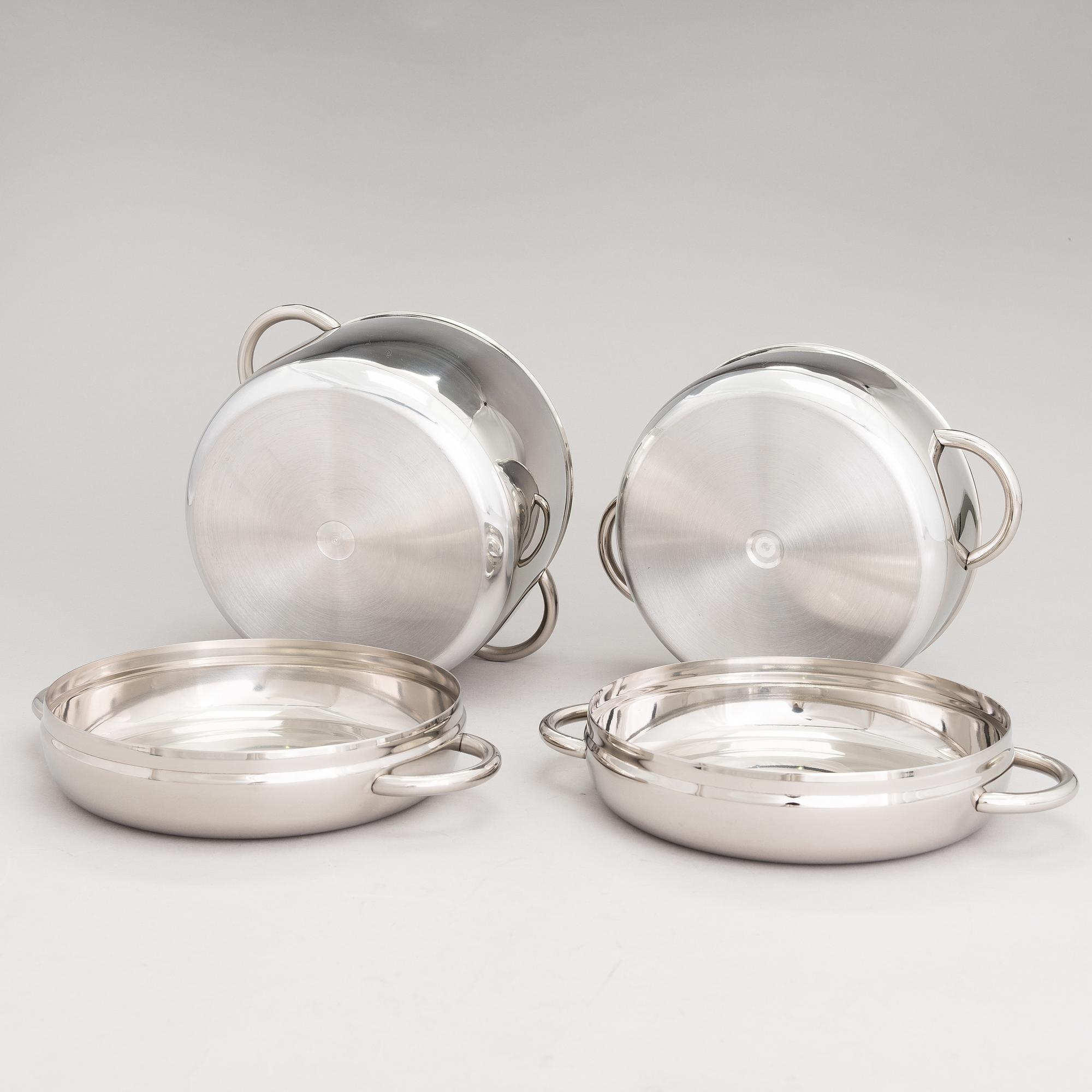 TIMO SARPANEVA, 7-piece stainless steel serving dishes for Opa Ltd.