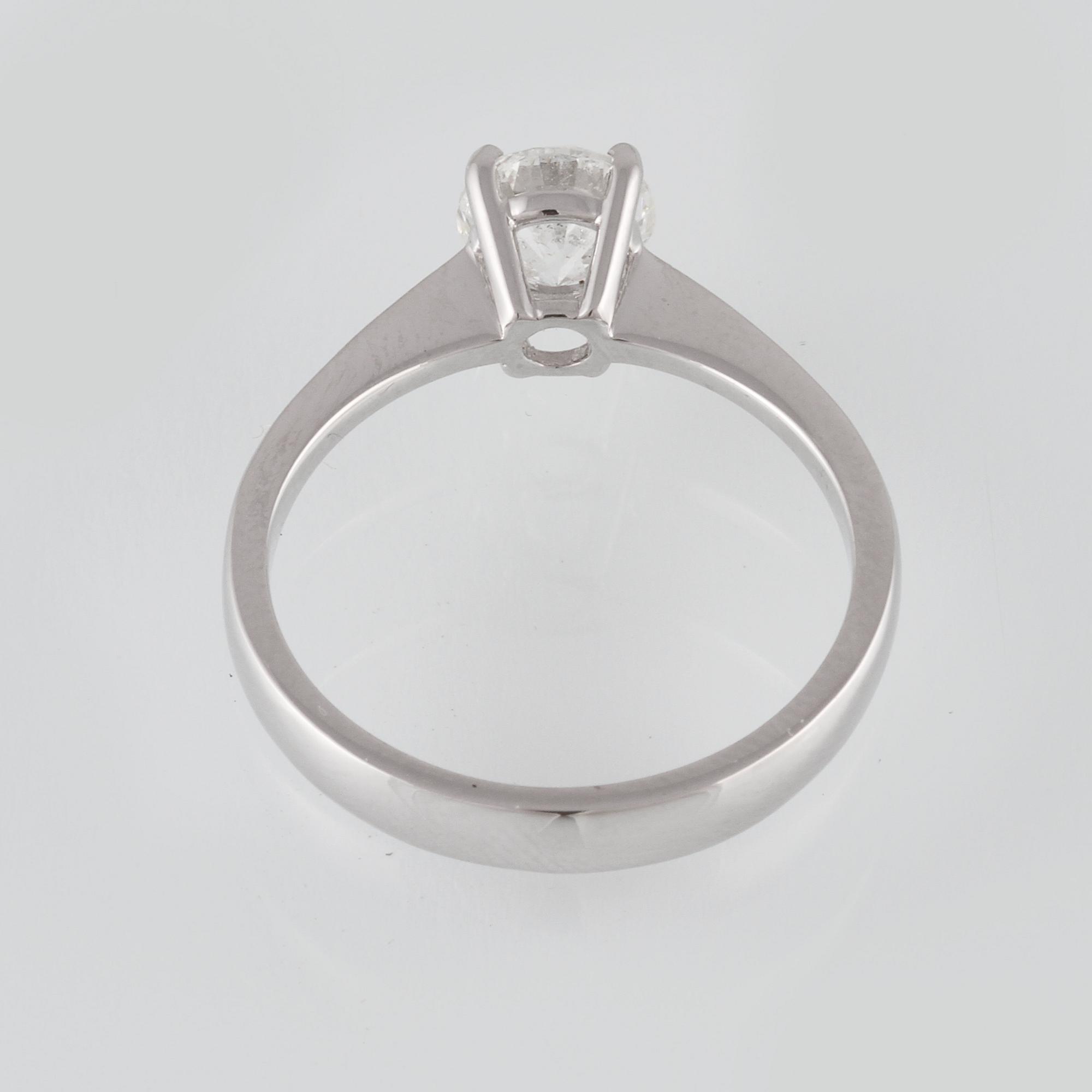 RING, 18K vitguld med briljantslipad diamant 1.00 ct, Milano, Italien. Vikt 3,5 gram.