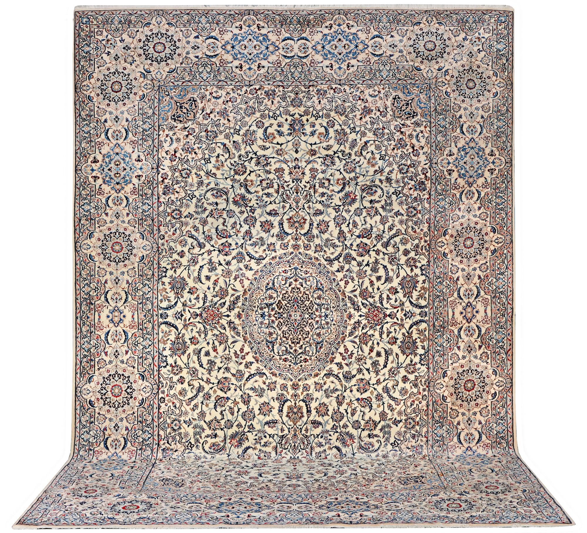 Matta, Nain, part silk, 9 laa, ca. 453 x 298 cm.