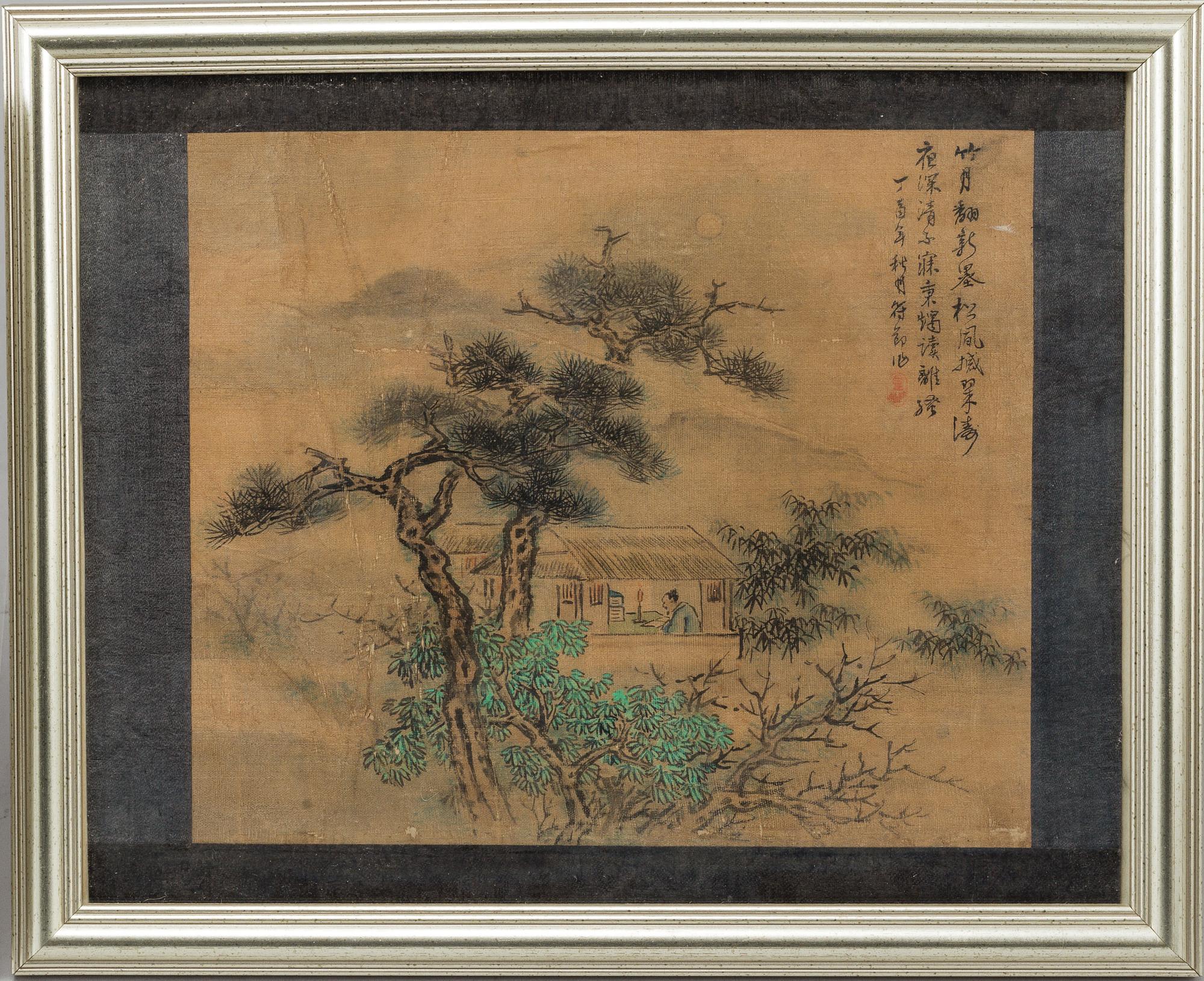 UNIDENTIFIED ARTIST, two paintings, ink and colour on silk. Qing dynasty, presumably 1897.