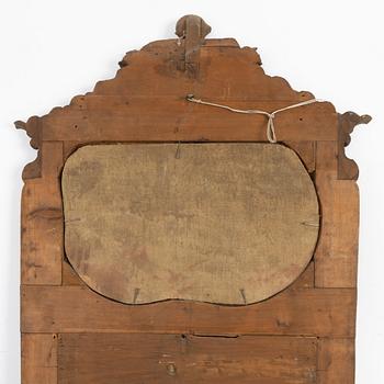 Spegel med konsolbord, sent 1800-tal, med målning, 1700-tal.