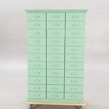 A painted 1940/50s filing cabinet.