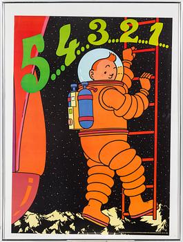A pair of Tintin posters from Inspiration AB, Stockholm, 1970.