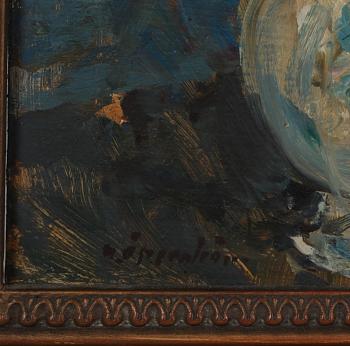 HUGO ÖFVERSTRÖM, olja på pannå, signerad.