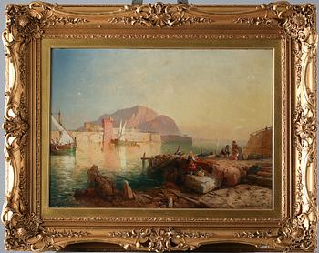 JAMES BAKER PYNE, olja på duk, signerad och daterad 1863.