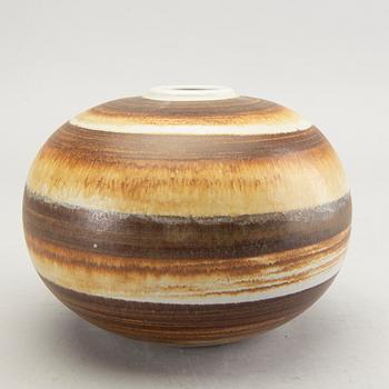 A set of six vases and a dish, by different makers, Höganäs and Vallåkra.