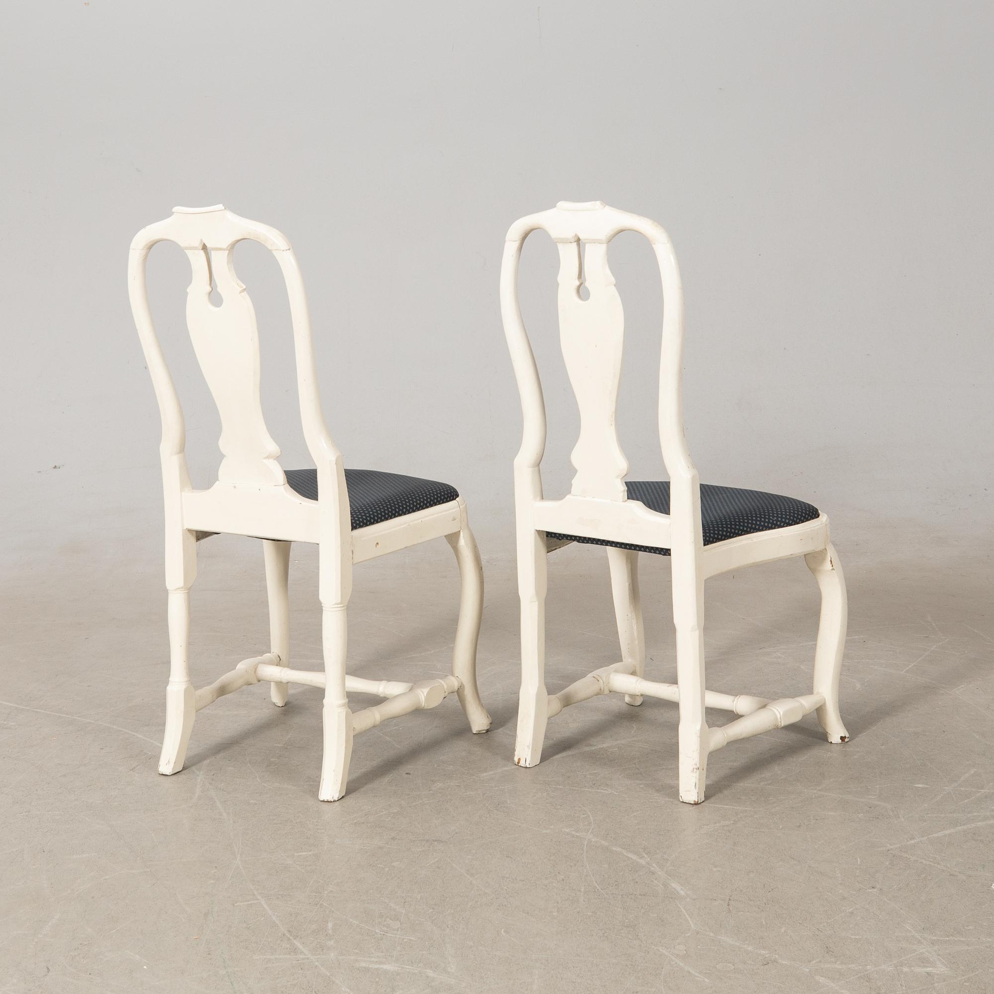 Chairs a pair, late Baroque first half of the 18th century.