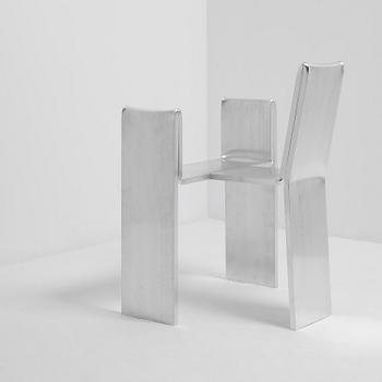 David Taylor, stol, unik, "Aluminium Chair", Studio Mellösaverken, Sverige, 2025.