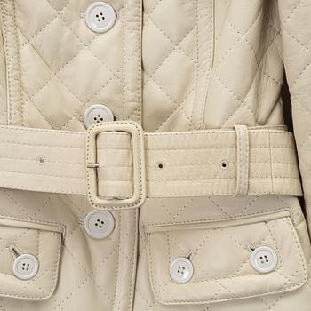 Burberry, a quilted lambskin jacket, size 38.