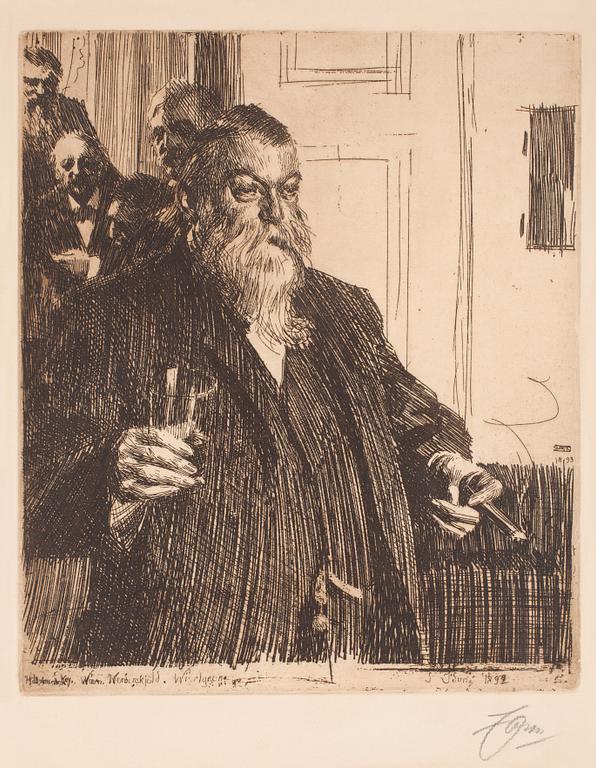 Anders Zorn, "En skål i Idun II".