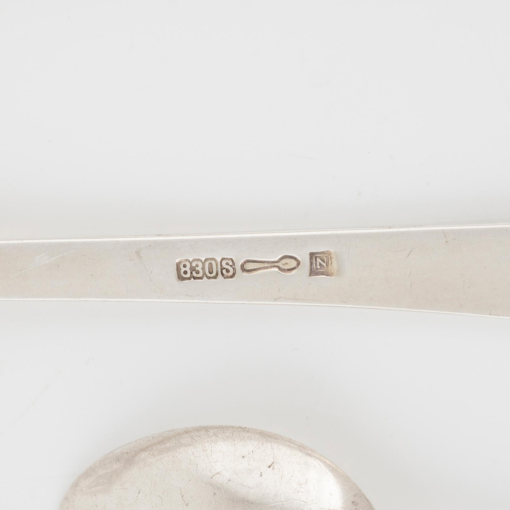 Bestickservis, 79 delar, silver, Nils Hansen, Oslo.