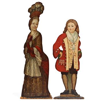 150. A pair of Baroque garden figures, first half 18th century.