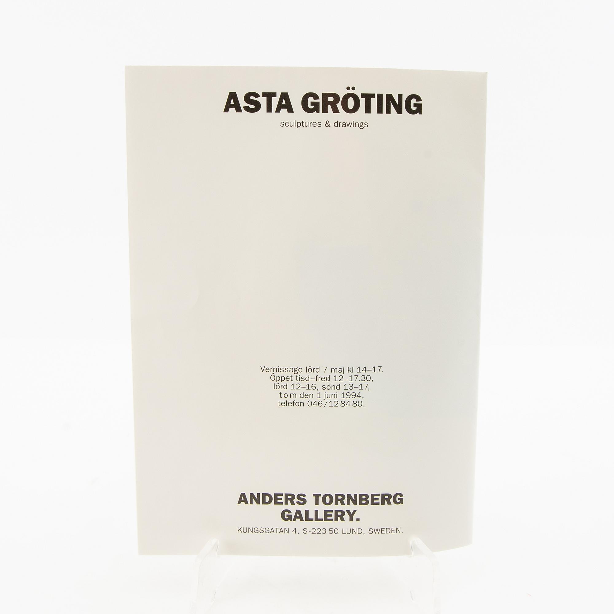 Invitation cards, approx. 130 pcs. Anders Tornberg Gallery.