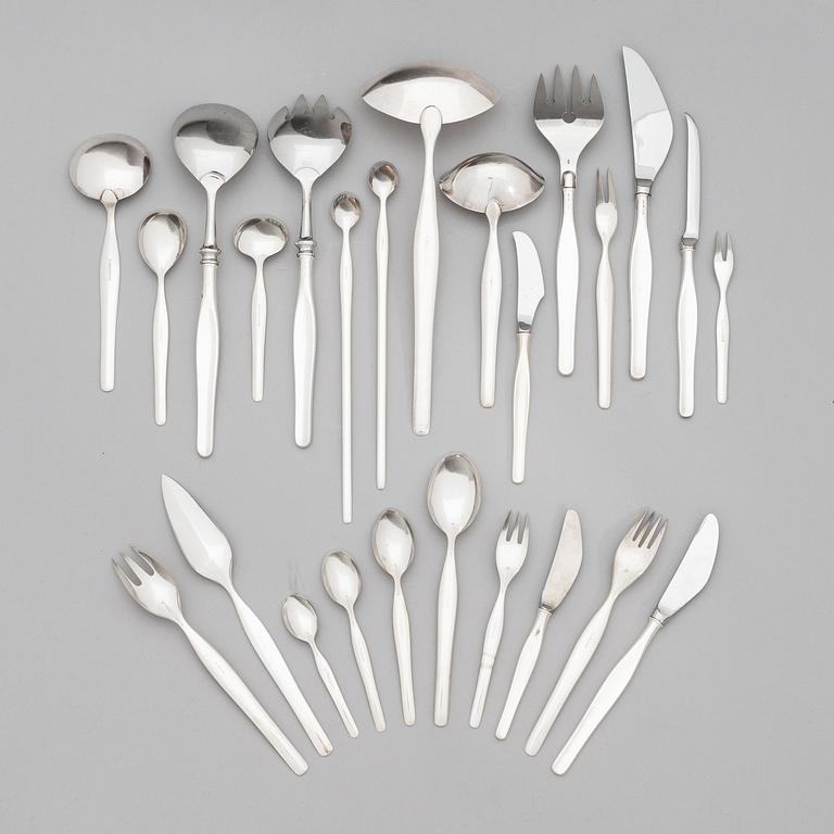 Tapio Wirkkala, A 152-piece set of 'Tapio' silver cutlery, Kultakeskus, Hämeenlinna 1963-1998.